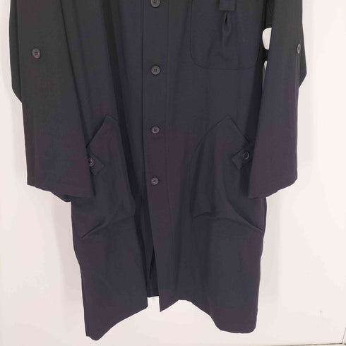 ヨウジヤマモトプールオム Yohji Yamamoto POUR HOMME 25AW WOOL GABARDINE LONG SHIRT COAT ウール ギャバジン ロング シャツ コート メンズ JPN:3